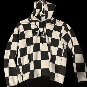 Obey checkerboard hoodie